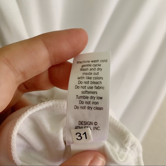 ATHLETA Topanga ruched dress white size medium short sleeves - Picture 12 of 12